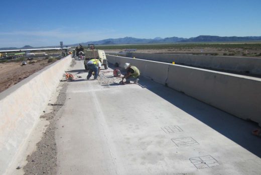 Construction workers on Ehrenberg - Phoenix Hwy (I-10) MP 42 to Hovatter Road.